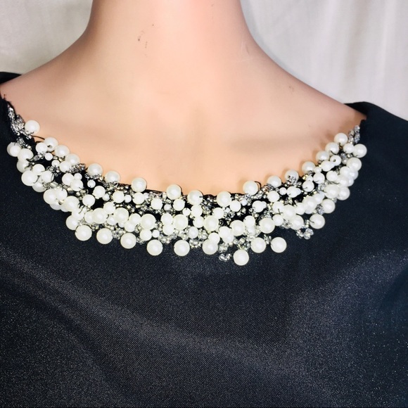 Womens Black Blingy Sheath Dress Plus Size Stretch - Picture 2 of 14